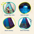 B. toys Starry Sky Tent - Blue Indoor & Outdoor Play Tent for Kids, Pretend Play with Built-in Light, 3 Years +