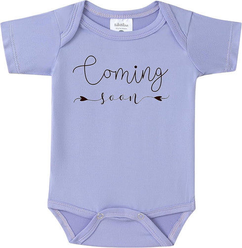 Pregnancy Announcement Infant Bodysuit Coming Soon,0-3 months Baby Coming Soon Reveal Ideas