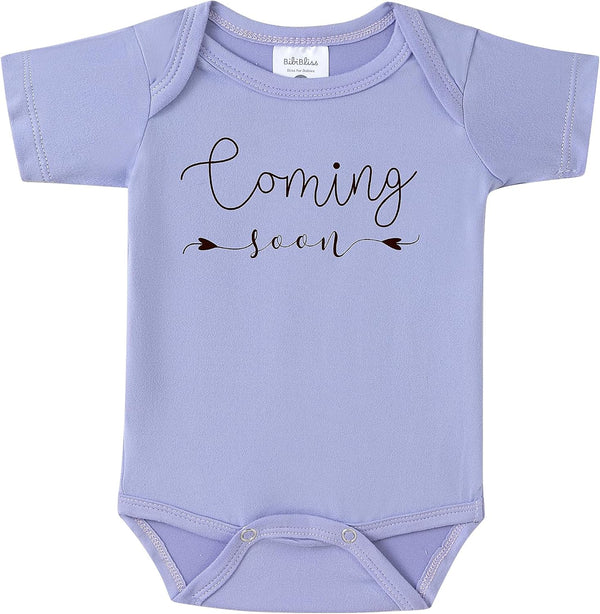 Pregnancy Announcement Infant Bodysuit Coming Soon,0-3 months Baby Coming Soon Reveal Ideas