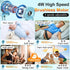 AMTIFO Blue Baby Fan - USB Rechargeable, Quiet, Adjustable Speed, Portable Cooling Fan for Baby Stroller, Car Seats