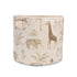 Crane Baby Fabric Round Nursery Storage Basket, Toy Storage, Safari Animal, 13"x12",