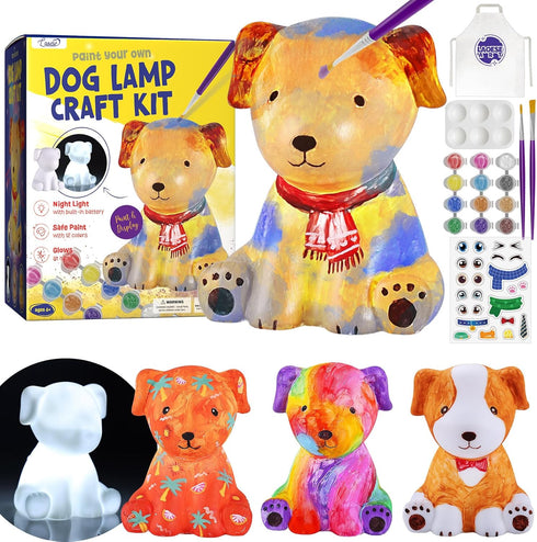 LAOESE Paint Your Own Dog Lamp Kit, Art Supplies Painting Kits for