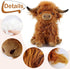Scottish Highland Cow Plush, Cute Realistic Cow Stuffed Animal, Soft Farm Plushie Toy