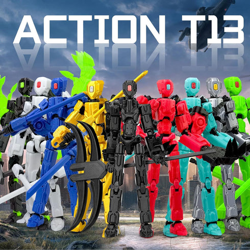 Binvin 8Inch T13 Figure,3D 13 Assembly Completed Action Printed Multi-Jointed Movable Toy Nova Action Figures Desktop