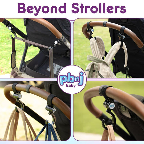Stroller Hooks 2 Pack, Organizer Clip for Travel Purse, Shopping, Diaper Bags