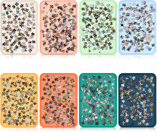 8 Pcs 15'' x 10.5'' Extra Large Puzzle Sorting Trays Stackable Puzzle