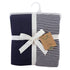 (Pack 2) Touched by Nature Unisex Baby and Toddler Organic Cotton Crib Sheet, Navy Heather Gray, One Size