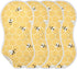 YYZZH Cute Bee On Honey Yellow Honeycomb Muslin Burp Cloths for Baby 4