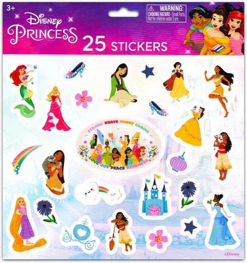 Princess Wooden Puzzle 5 Pack - 24 Piece Bundle with Holding Tray and Stickers for Kids