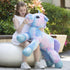 Muiteiur Giant Unicorn Stuffed Animal - XL 43.4 inch Blue Plush Pillow Gift for Girl Boy Kid