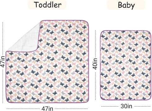 30x40 ZPECC Muslin Baby Blanket Thicker, Organic Cotton Newborn Receiving Quilt Hypoallergenic for Baby Essentials