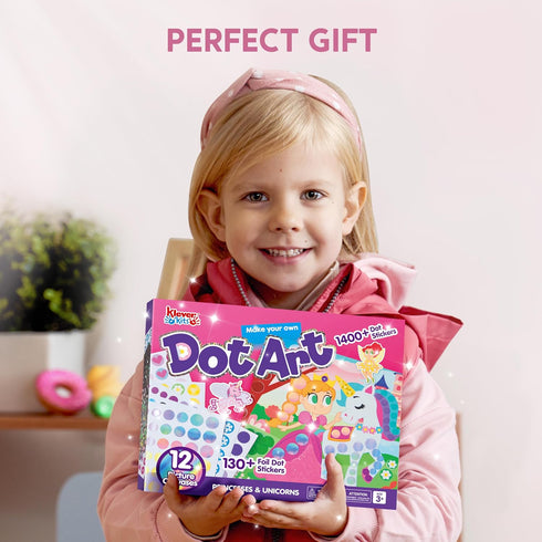 3-7, Klever Kits Dot Art Kit for Kids, No Mess Sticker for Toddlers Craft Kits, DIY Creative Activity, Travel Toy