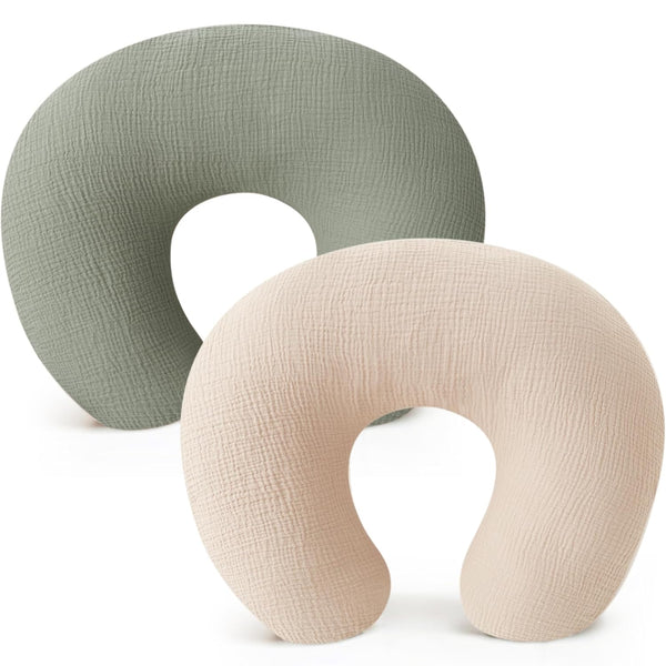 Konssy Muslin Nursing Pillow Covers, Soft and Cute Nursing Covers for Breastfeeding