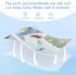 WDdZzyy 28" 52" Shark Bathtub Flower Cooling Baby Crib Mattress Cover x Reusable Pads Washable for Baby&Toddler