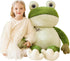 Giant Frog Stuffed Animal Plush Toy - 30 Inches Green Jumbo Cute Soft Toy for Kids and Girls