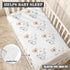 Winpema 28"x52" Elephant and Balloon Fitted Crib Sheet Elephants Baby Crib Sheet Fit Standard Crib and Toddler