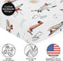 2-Piece Set Sweet Jojo Designs Baby Crib Sheets (Vintage Airplane) for Boys, Infant Nursery, Toddler Room - Fitted