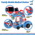 Liberry Doctor Kit for Kids Aged 3-5, Pretend Doctor Playset with Cart, Costume and Stethoscope, Role Play Medical Toy