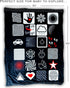Tummy 50 60 Baby Time Mat High Contrast Black White Red Sensory Play Blanket for Newborn Visual Development, Infant
