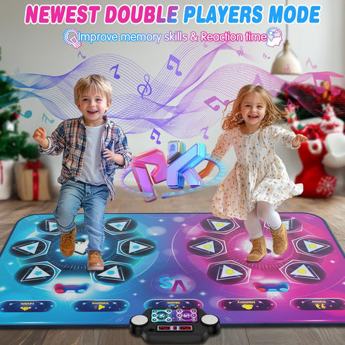 3-12, 12 (59*38 5 6 7 8 9 10 11 12 maysida Dance Mat Toy Gift for Kids ages Dancing Music Playmat with Key, Large Size
