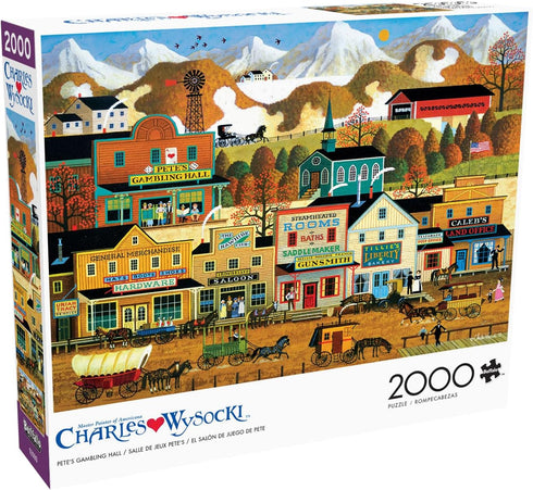 2000 38.50 26.50 Buffalo Games - Charles Wysocki - Pete's Gambling Hall - Piece Jigsaw Puzzle for Adults - Challenging
