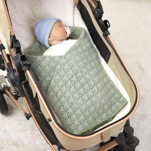 Neiwech 40 30 Inch Cotton Cellular Baby Blanket Knitted Swaddle Crib Nursery Receiving Blankets for Newborn Boy Girl x
