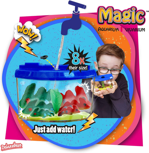 Deluxebase Penguins Grow Your Own Fish Tank Kit - Water Activated Penguin Toys - Great Educational Novelty Aquarium