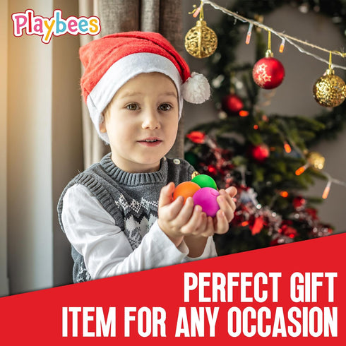 8 Playbees Pull, Stretch & Squeeze Stress Balls Balls Elastic Sensory Balls for Stress & Anxiety Relief Calming Fidgets
