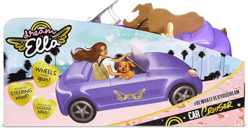 MGA Entertainment Dream Ella Car Cruiser - Purple Convertible Car for Two 11.5" Fashion Dolls