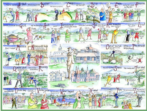 The Golf Course 1000 Piece Jigsaw Puzzle by Tim Bulmer - Comical Colorful Puzzles for Adults, Gift for Golfers