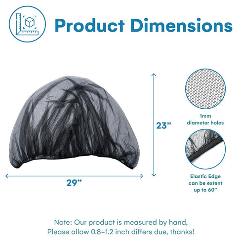 Pack Enovoe Mosquito Net for Stroller - Bug Net for Stroller - Black Breathable Durable Polyester Mesh - Fits