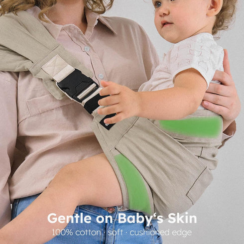 6-48 (16-44 lbs), 4XL AUYEAZGO Toddler Carrier - Premium Cotton, Large Seat & Back Support, with Large Pocket, One Size