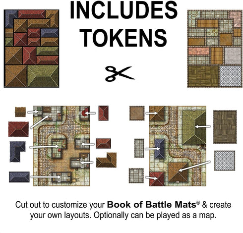 Loke BattleMats Giant Book of Battle Mats - Streets, Sewers & Cemeteries