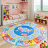 6x6 Kids Rugs for Playroom - Soft & Non-Slip Feet Round Educational Rug for Learning ABC Alphabet, Numbers, Shapes