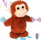 Hopearl Talking Singing Monkey, Walking Electric Interactive Plush Toy that Repeats What You Say, Gifts for Toddlers
