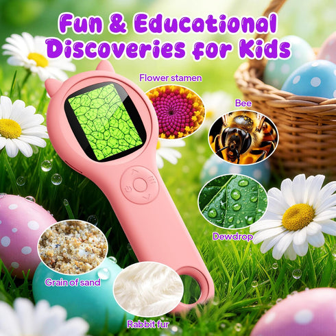 Ashfly 5 6 7 8 9 10 11 12 Portable Handheld Mini Digital Microscope for Kids - Educational Science Toys, Christmas