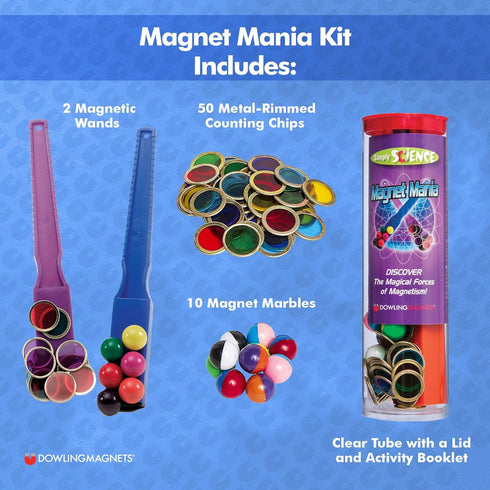 Dowling Magnets Simply Science Magnet Mania Kit, STEM Kits for Kids Science, Item SS75