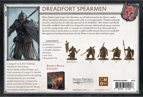 CMON A Song of Ice and Fire Dreadfort Spearmen Unit Box - Strategy Game for Adults, 2+ Players, Ages 14+, 45-60 Min