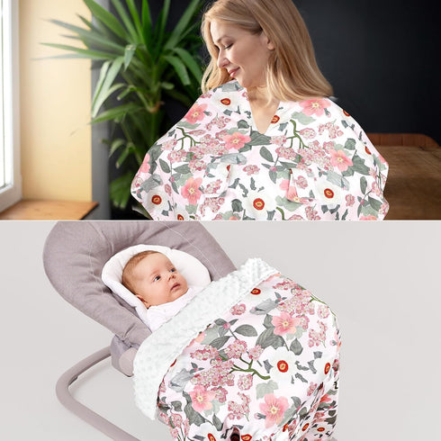 TANOFAR Baby Carseat Canopy, Peekaboo Opening Car Seat Canopy for Babies, Soft and Breathable Infant Carrier Canopy
