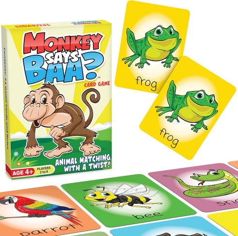 Monkey Says Baa? Animal Matching Game for Kids Ages 4+, Traditional Matching or Mimicked Sounds