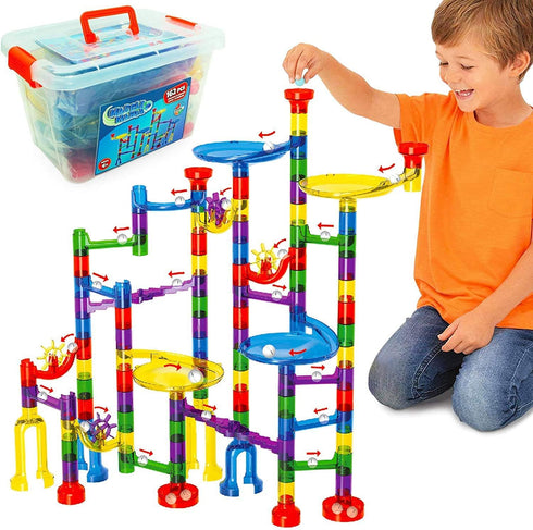 Marble Mania Marble Run - Marble Runs for Kids - 162 Pieces Plus Storage