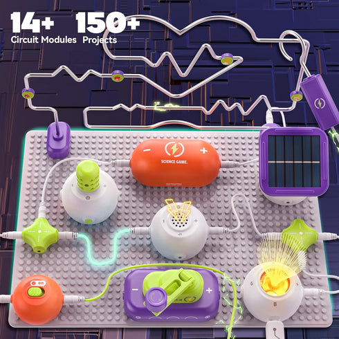 150 14 3 4 5 6 7 8 9 10 11 12 Science Kits for Kids - STEM Kits for Kids, Electronics Exploration Kit, Over Projects