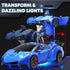 Gikimooy 3-8 2 2.4Ghz 360 Transform Remote Control Car, Transform Robot Toys for Boys Years Old, Rechargeable Batteries