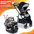 0-6 4 Car Seat Toys for Babies, Months Stroller Activity Black White Baby Spiral Plush Toys Newborn High Contrast