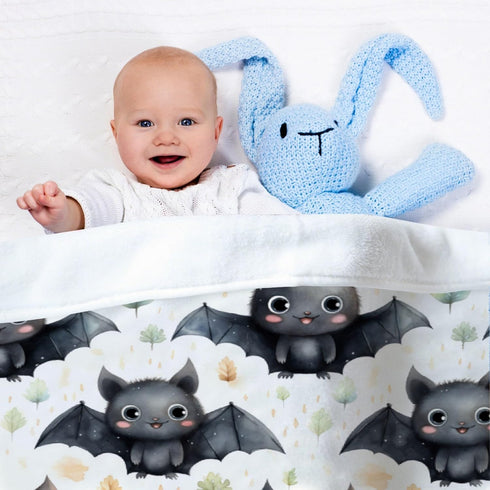 Halloween Bats Baby Blanket, Super Soft Swaddle, Cozy Receiving Blanket, Stroller Throw Blanket for Crib, 40x30 in for