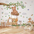 Tuitager L Large Tree Wall Decals with Woodland Animals, Peel and Stick Wall Stickers for Baby Room, Removable Nursery
