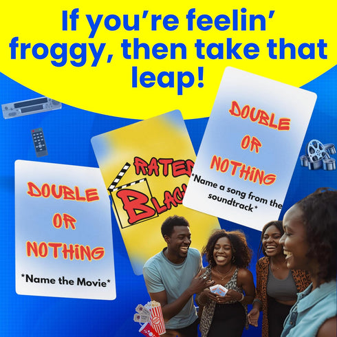Rated Black Card Game for Adults - Black Game Night Trivia for the Culture - African American Films - From Hood Movies