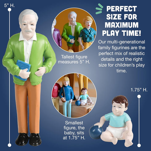 Cre8tive Minds Set 3+, Set 8 Creative Minds Marvel Education Caucasian Family Toy Figure for Kids Ages of Inclusive