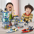 City Police Station STEM Building Set, Compatible with Lego Military Helicopter, Boats, Swat Team, 565 PCS Best Gift