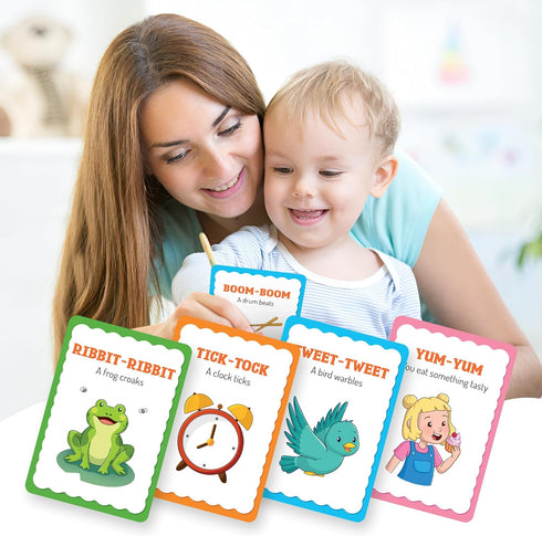 Speech Therapy Flash Cards for Toddlers 1-4, Learning Toys for Speech Development and Phonics